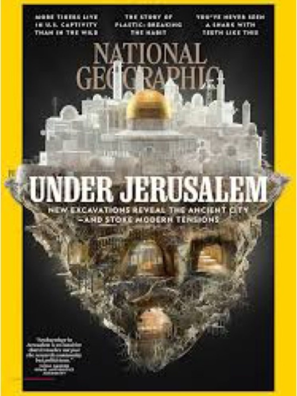 National Geographic December 2019 "Under Jerusalem" Cover